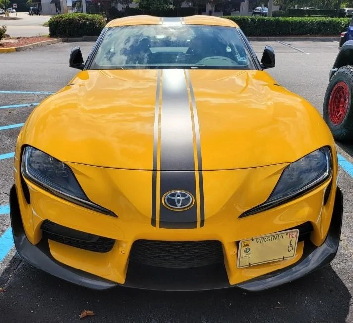 Supra Front View with License Blanked Out.webp