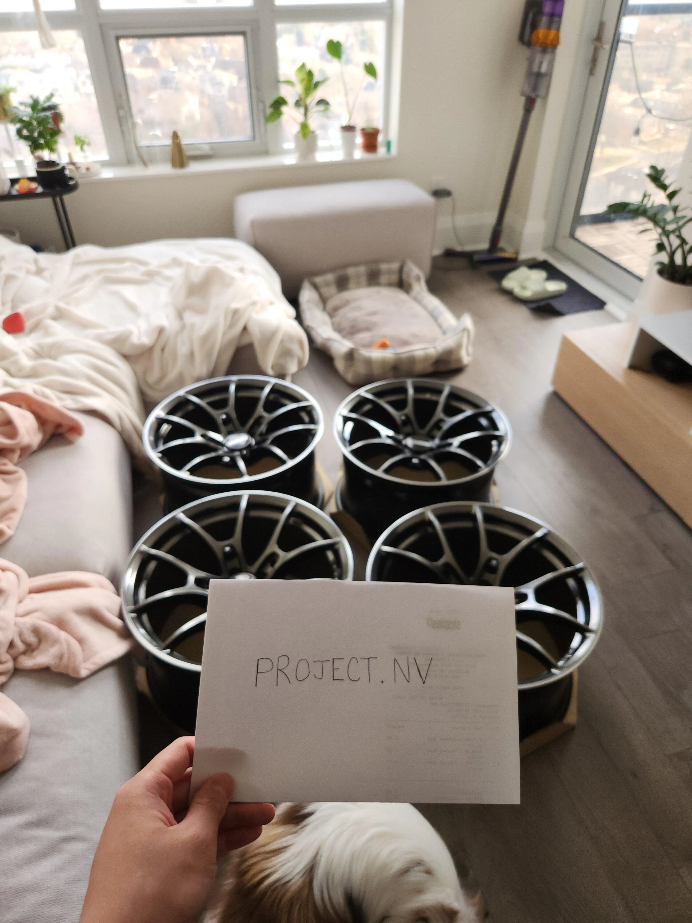 New Volk Racing G025 in Shining Black with Metal Edge 18x10