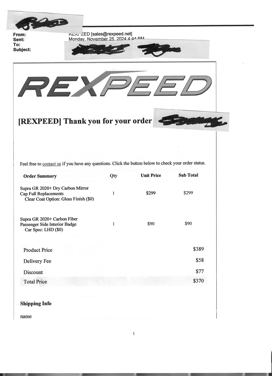 CF Mirrors Receipt Rexspeed.webp