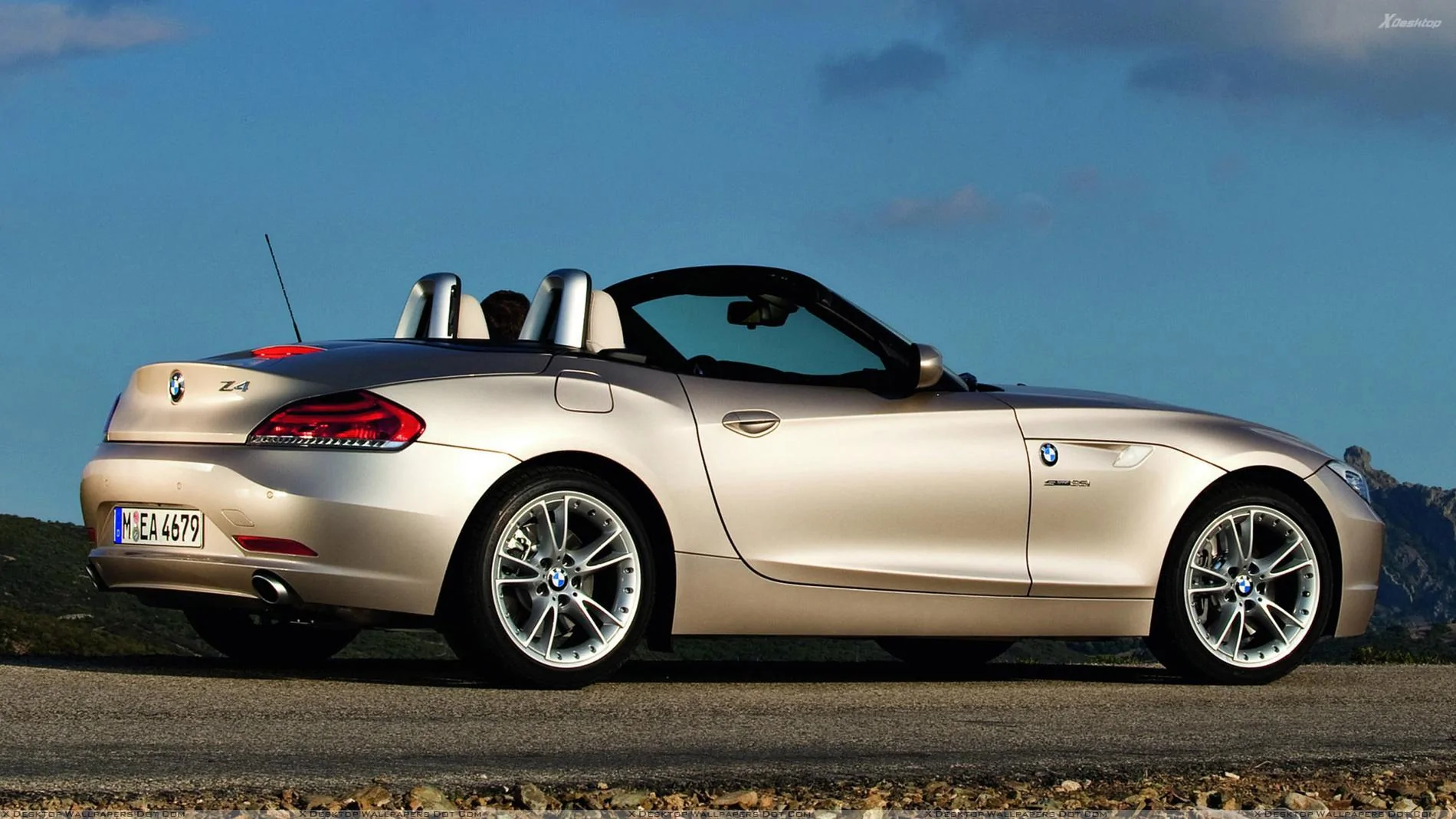 Side%20Pose%20Of%202009%20BMW%20Z4%20In%20Golden.webp