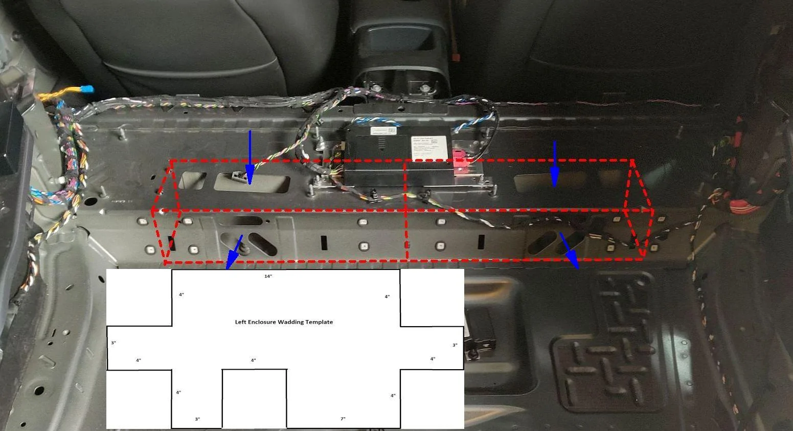 subwoofer 4  enclosure partitions with wadding and speaker flow.webp